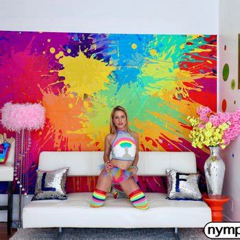 Blonde Babe Lilly Lit Fucked In Stripy Thigh Socks Photos