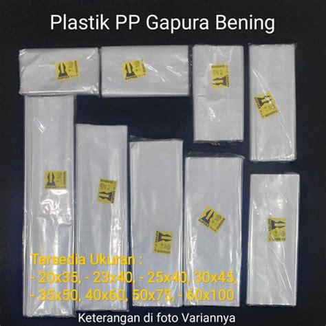 Jual Kantong Plastik Pp Bening Plastik Loundry Plastik Bening Pp Gapura 60x100 Jakarta