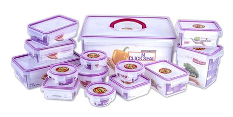 Buy Princeware Plastic Click N Seal Packaging Container Set Of