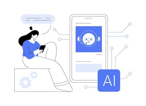 Des Chatbots Améliorés Pour Le Support Client Illustration Vectorielle