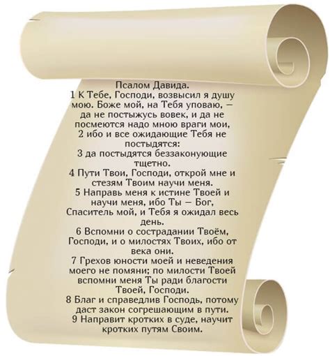 Псалом 24: на русском языке, для чего читают, толкование, слушать