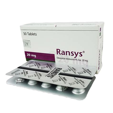 Ransys 20mg Tablet Arogga Online Pharmacy