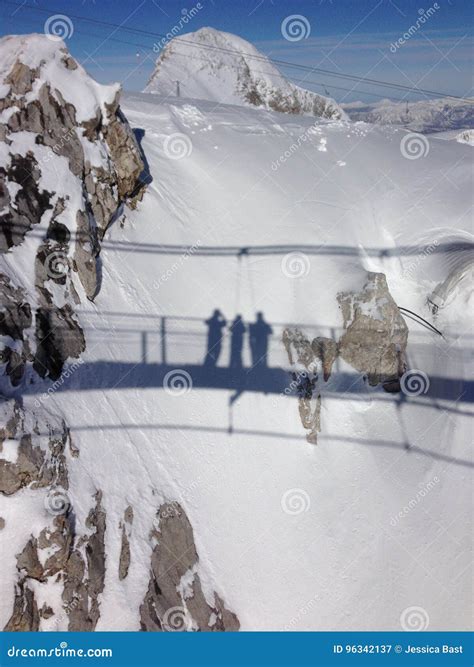 Snowfall , Der Dachstein Area Ustria, Ramsau Stock Image - Image of