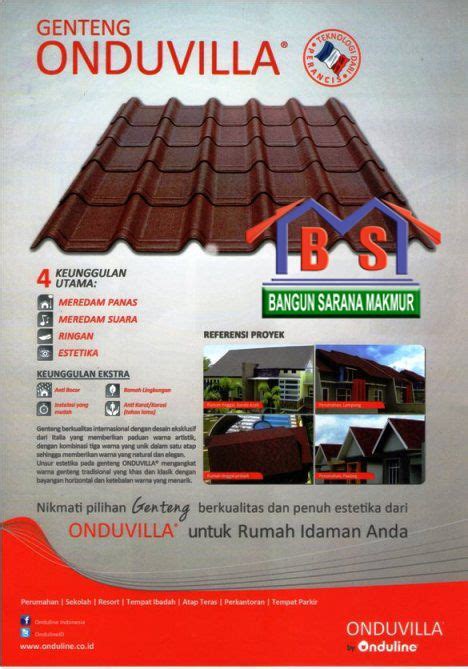 Harga Atap Bitumen Onduvilla Bangun Sarana Makmur Cv