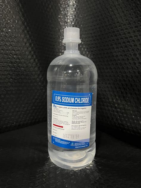 0 9 Sodium Chloride For Irrigation Nss Solution 1000ml Health And Nutrition Medical Supplies