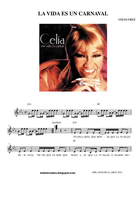 Todo Teclados La Vida Es Un Carnaval Celia Cruz