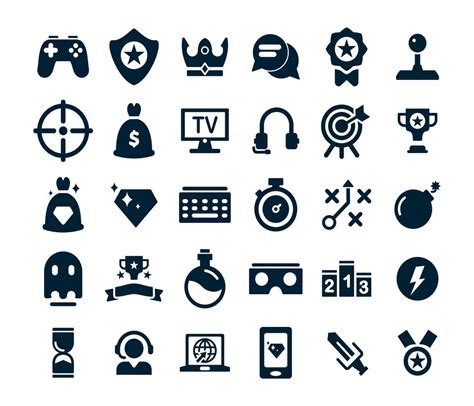 Esports And Gaming Icon Set Collection 10365826 Vector Art At Vecteezy