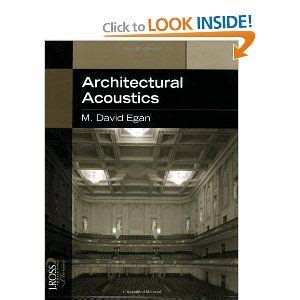 Architectural Acoustics J Ross Publishing Classics Architecture