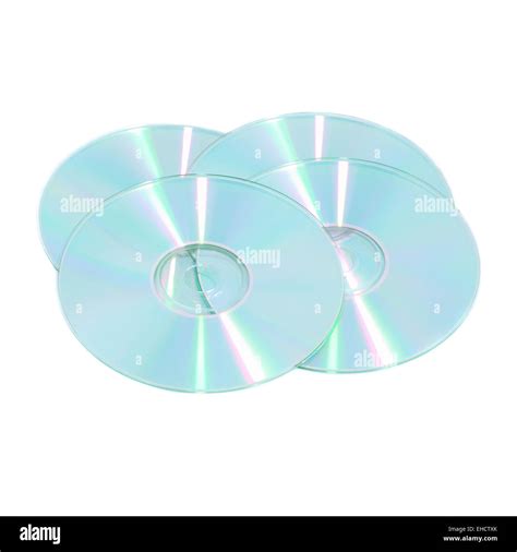 Stack Of Compact Discs Isolated On White Background Stock Photo Alamy