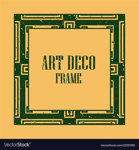 Art deco vintage frame Royalty Free Vector Image