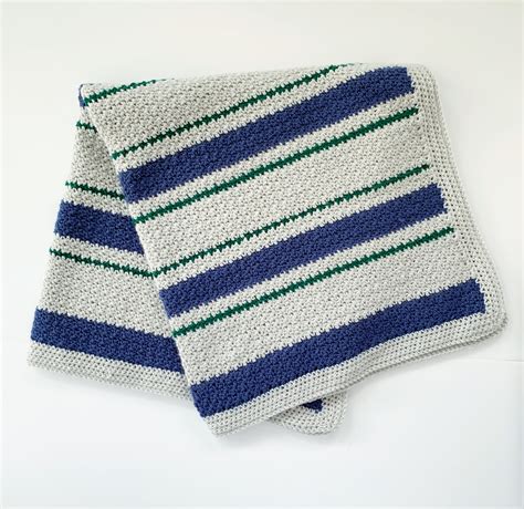 Crochet Griddle Stitch Stripes Baby Blanket Daisy Farm Crafts