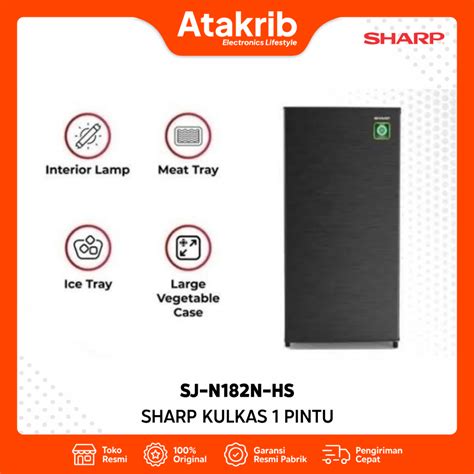 Jual Sharp Kulkas Pintu Sj N N Hs Liter Shopee Indonesia