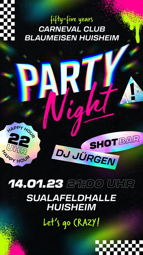 Party Night Lets Go Crazy Together Carneval Club Blaumeisen Huisheim