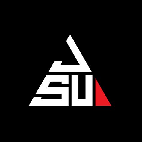 JSU triangle letter logo design with triangle shape. JSU triangle logo design monogram. JSU ...