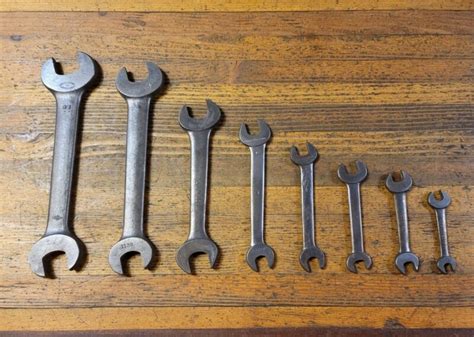 Antique Tools Wrenches Size Set Vintage Railroad Factory Tractor Farm