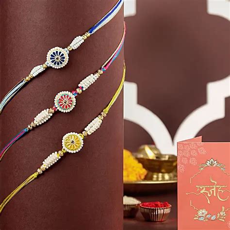 Buy Send Floral Heritage Round Rakhi Set Of Online Fnp