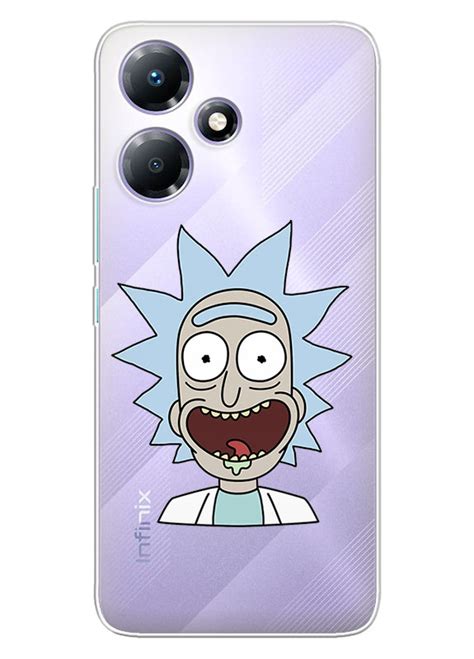 Infinix Hot i чохол силіконовий прозорий Rick and Morty Рік та Морті сміх професора крупним