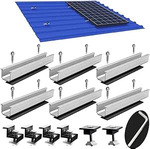 Solarpanel Halterung Flachdach Aluminium Photovoltaik Montageschiene