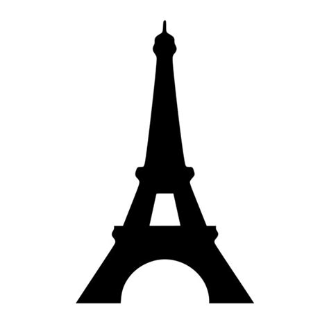 Eiffel Tower Silhouette Design - SVG PNG DXF Instant Download