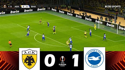 AEK Athens Vs Brighton 0 1 UEFA Europa League 2023 24 Match