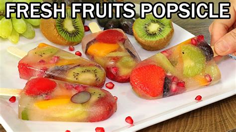 Homemade Fresh Fruit Popsicle Natural Fruit Ice Cream Youtube