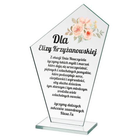 Prezent na Dzień Nauczyciela pamiątka statuetka Paxis pl