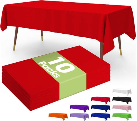 Amazon Kopokita Pcs Red Plastic Tablecloths X Inch