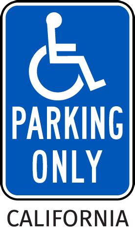 Buy California Handicap Parking Signs Orders Over 49 Ship Free