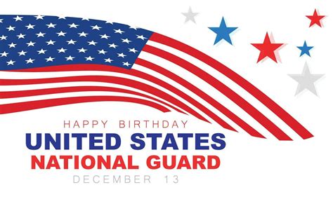 United States National Guard Birthday Background Banner Card Poster