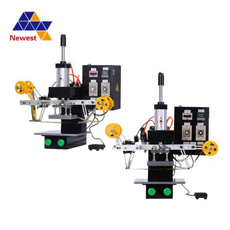 Pneumatic Leather PU Paper Hot Press Embossing Digital Hot Foil Stamping Machine China Hot