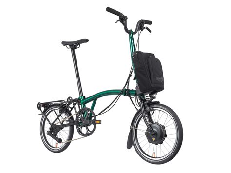 Brompton Electric P Line Urban Hoog Emerald Lacquer H R Megq Rtibk Efcb