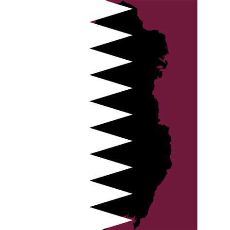 Qatar Flag Map