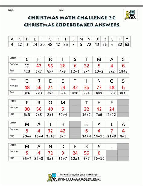 Fun Christmas Maths Worksheets Ks2 - Free Printable