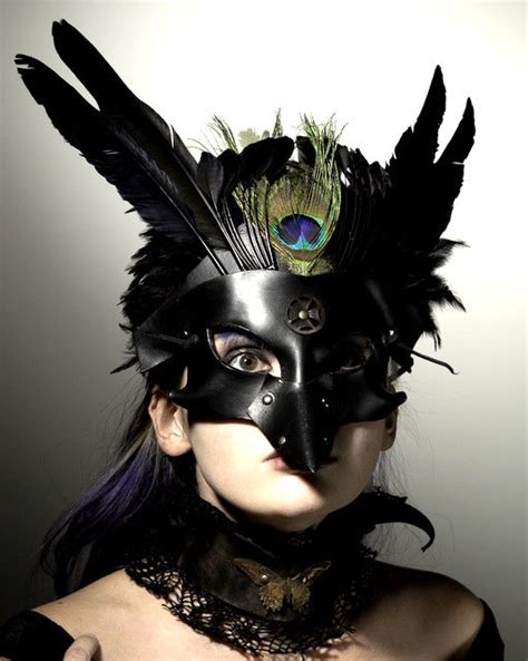 Blackbird Etsy Black Bird Raven Mask Masks Masquerade