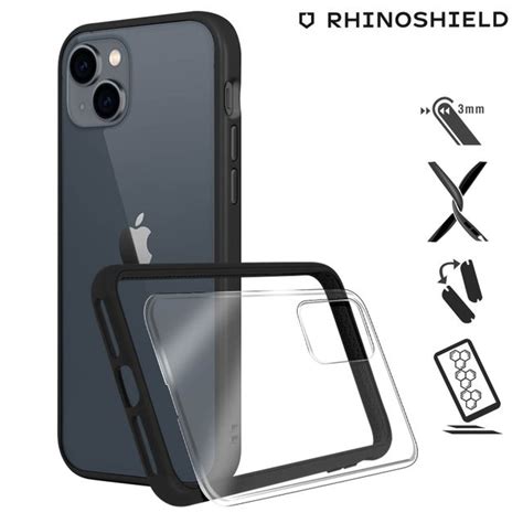 Coque Rhinoshield iPhone 13 Mini Antichoc Bumper Mod NX Noir Français