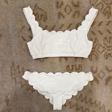 Marysia Swim Swim Marysia White Scalloped Bikini Set L Poshmark