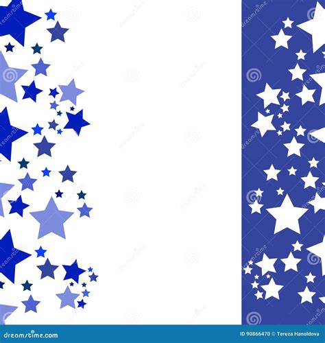 Fondo Abstracto Estrellas Azules En El Fondo Blanco Ilustraci N Del