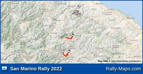 Streckenverlauf San Marino Rally 2022 CIRT RallyeKarte De