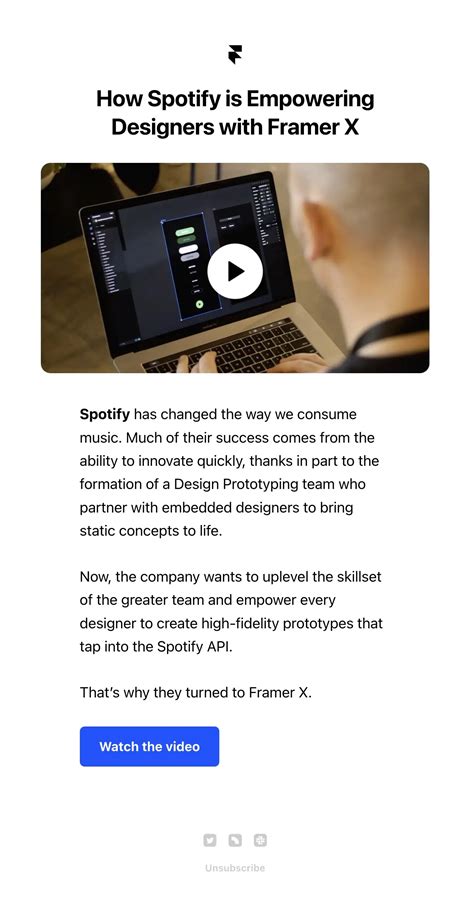 Framer email case study example | Emailspiration
