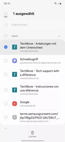 Samsung Internet Verlauf L Schen Techbone