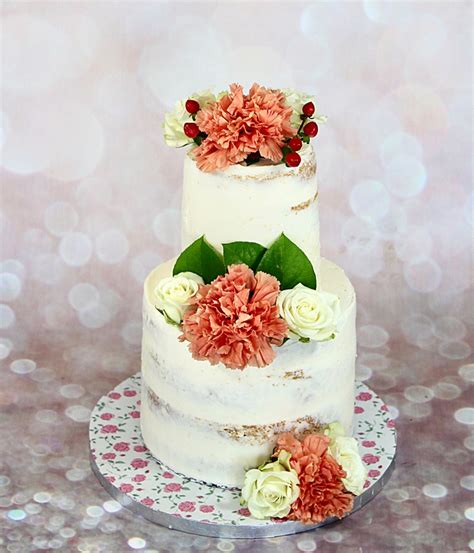 Naked Tiered Cake CakeCentral