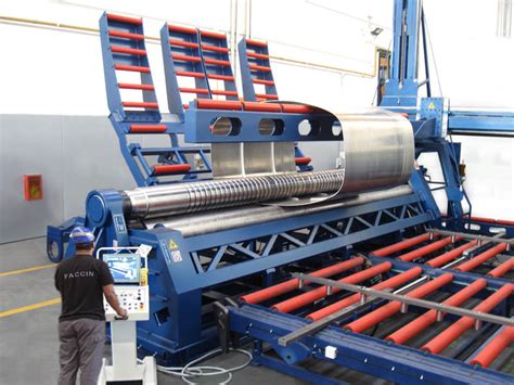 Faccin Rolls Plate Bending Machine Hel For Truck Tanks Production