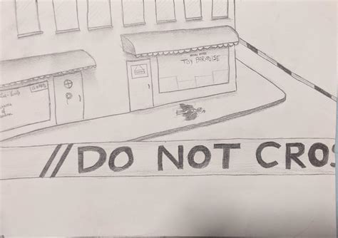 I made a drawing of a crime scene. Tell me what you think! : r/teenagers