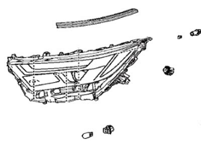 81110 0R360 Genuine Toyota HEADLAMP ASSY RH