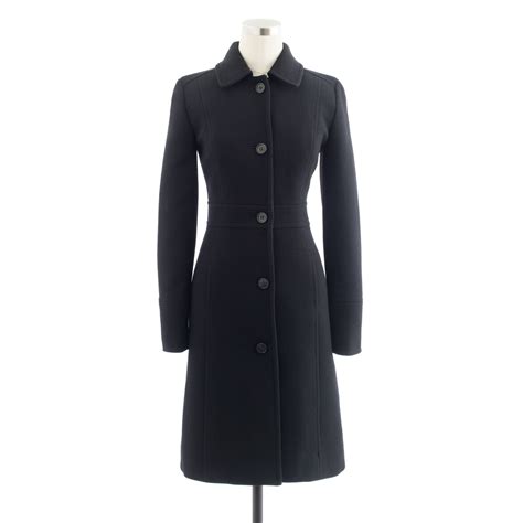 J Crew Petite Double Cloth Lady Day Coat With Thinsulate In Black Lyst