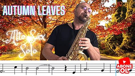 Autumn Leaves Alto Sax Solo Aytaç Ütebay Youtube