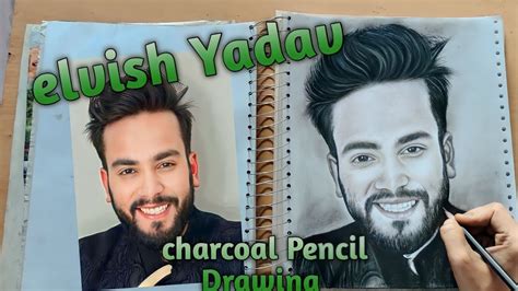 How To Make Elvish Yadav Face Drawing Big Boss Winner Elvish Yadav