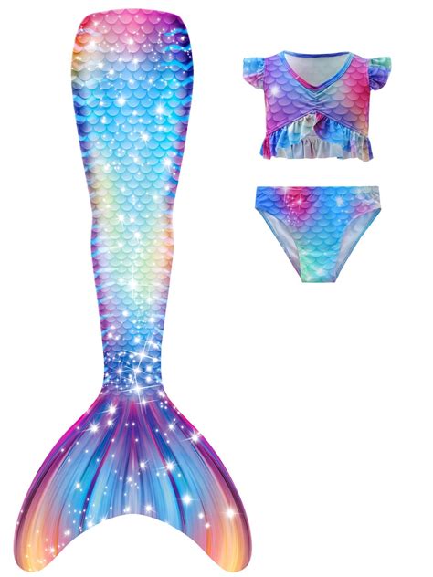 Buy Girls Swimsuit Mermaid Tail For Swimming For Girls Princess Bikini