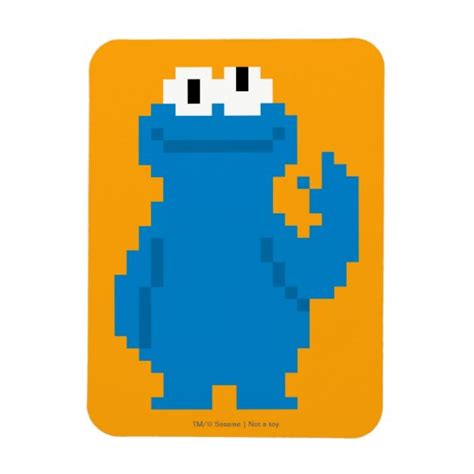 Cookie Monster Pixel Art Magnet | Zazzle.com