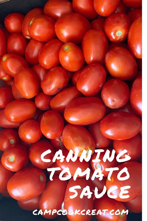 Canning Tomato Sauce - CampCookCreate